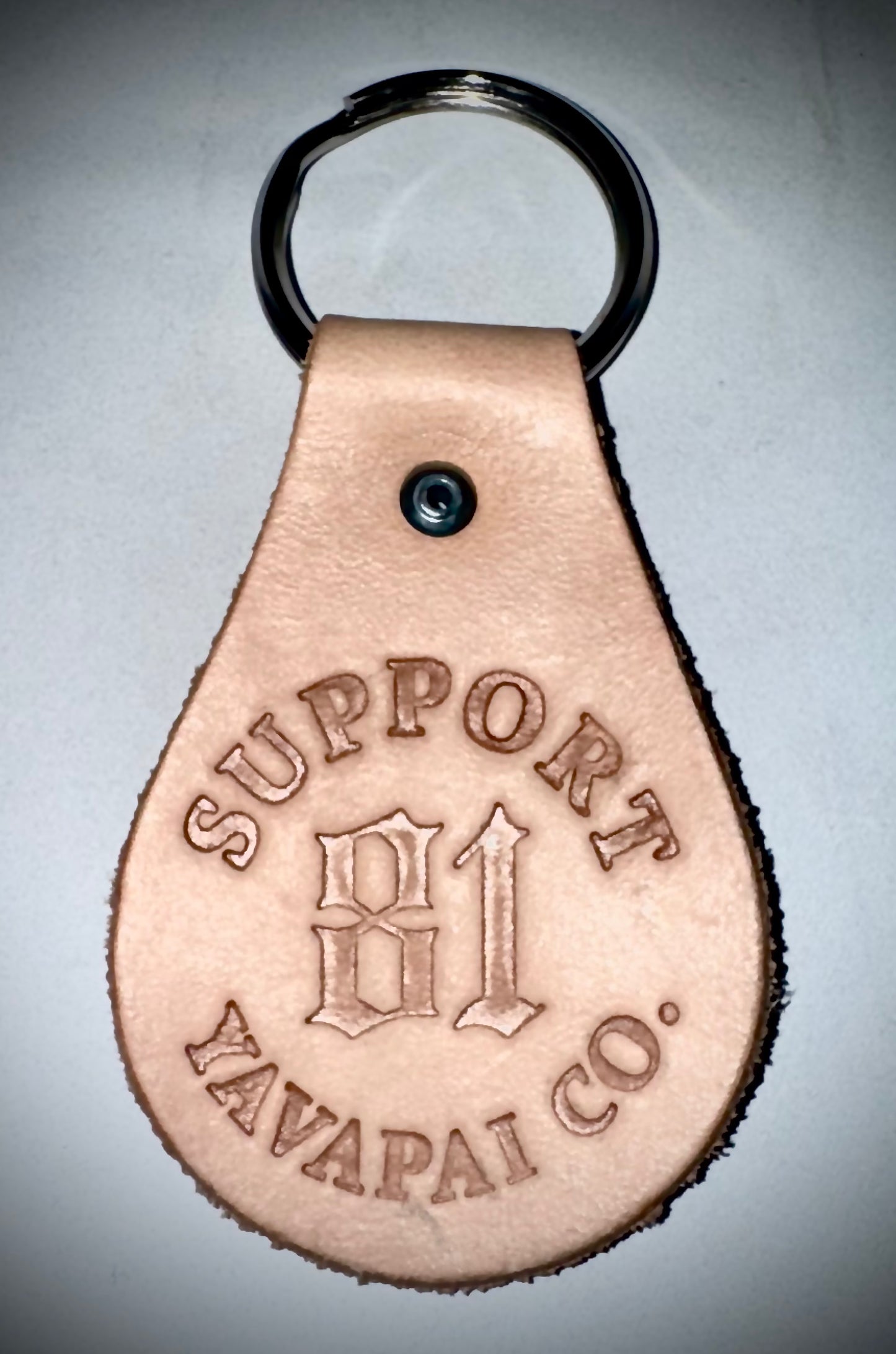 Support 81 Yavapai Co. leather key chain