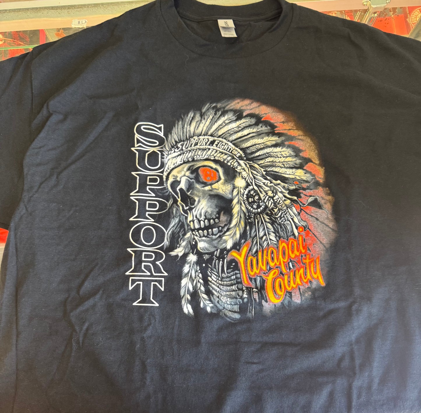 Support 81 Yavapai head dress t shirt