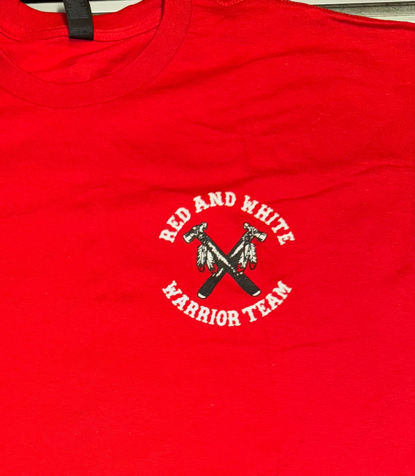 Red and White Warrior Team T-shirt